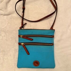 Dooney and Bourke nylon north/south triple zip Crossbody bag